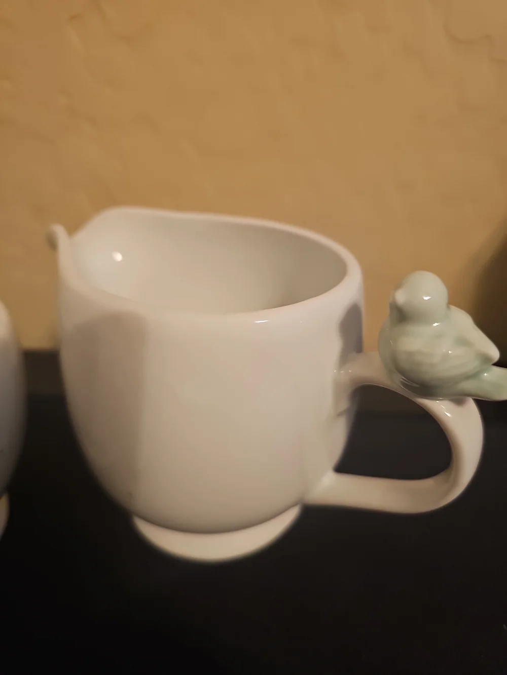 porcelain BIA Cordon Bleu sugar and creamer set features delicate light blue bir